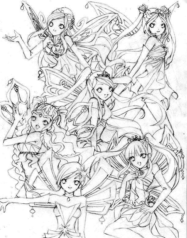 Coloring Winx fairies anime. Category Winx club. Tags:  Winx, Fairies, anime.
