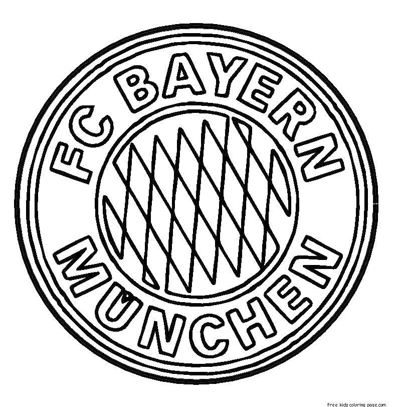 Coloring FC Munich. Category Football. Tags:  Sports, soccer, ball, game.