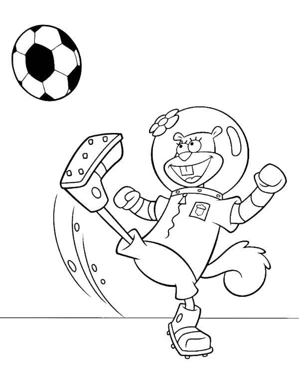 Название: Раскраска Футболист сенди. Категория: Футбол. Теги: Спорт, футбол, мяч, игра.