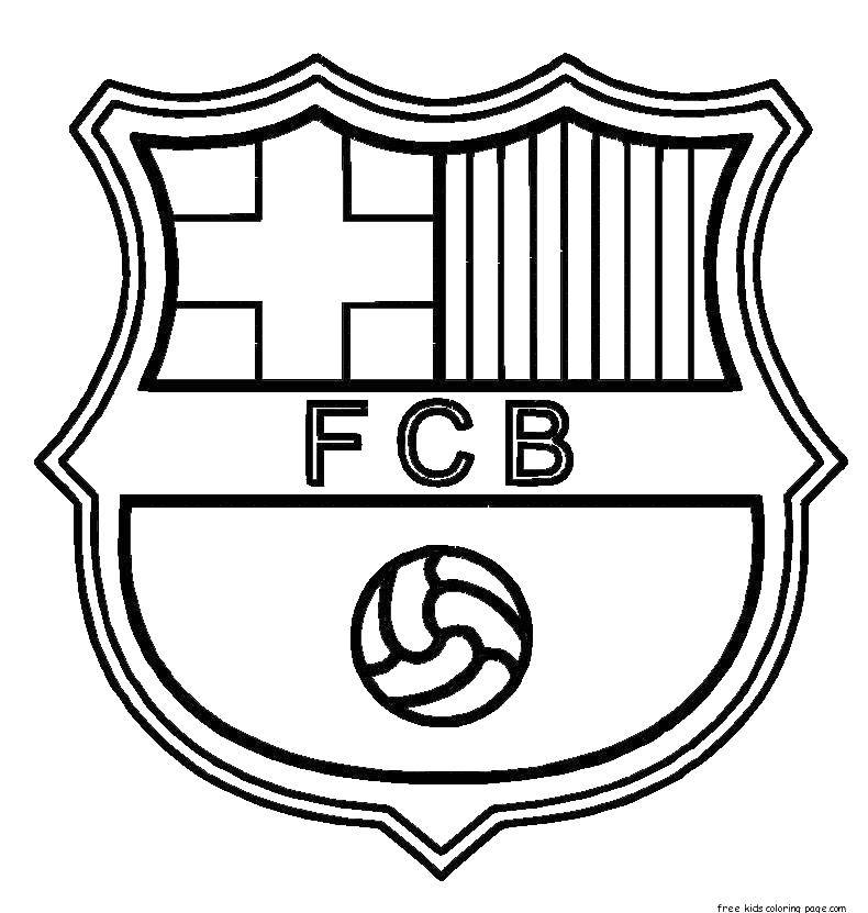 Название: Раскраска Клуб барселона. Категория: Футбол. Теги: Спорт, футбол, мяч, игра.