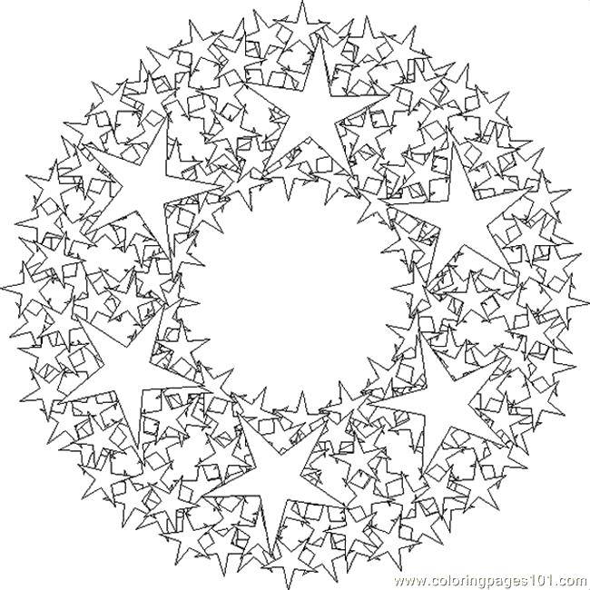 Coloring Circle of stars. Category patterns. Tags:  Patterns, geometric.