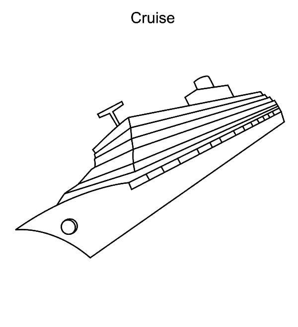 Название: Раскраска Круизный лайнер. Категория: корабль. Теги: круизный лайнер.