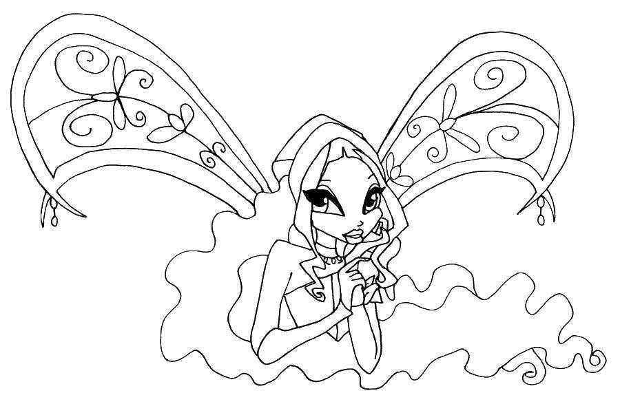 Coloring Layla is the Princess of Andros. Category Winx club. Tags:  Leila, Winx.