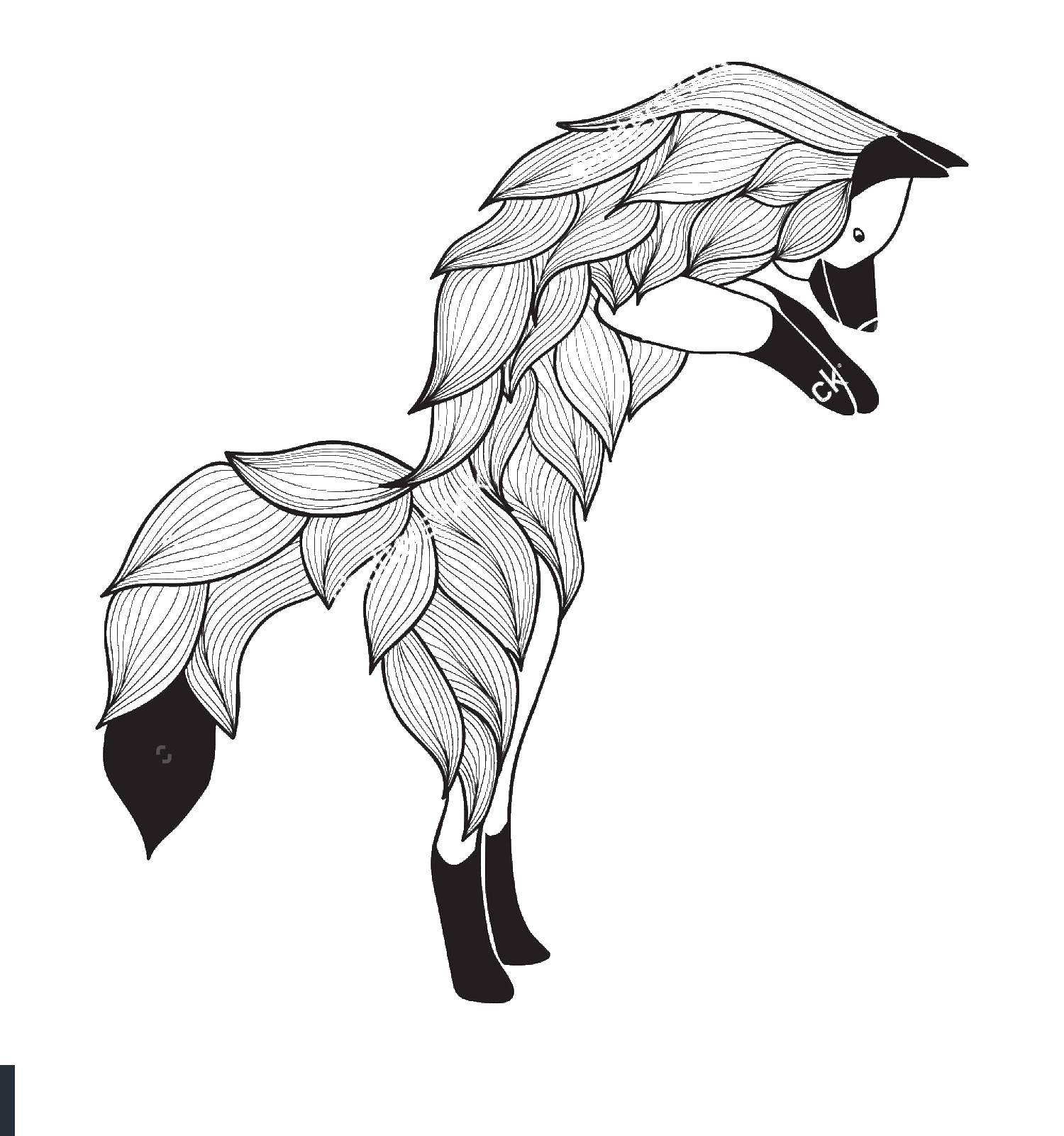 Coloring Fox patterns and lines. Category Fox. Tags:  Fox.