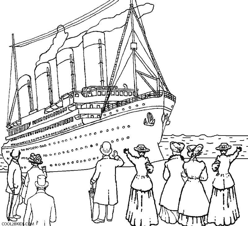 Coloring People see the Titanic. Category The Titanic. Tags:  Titanic, ship.
