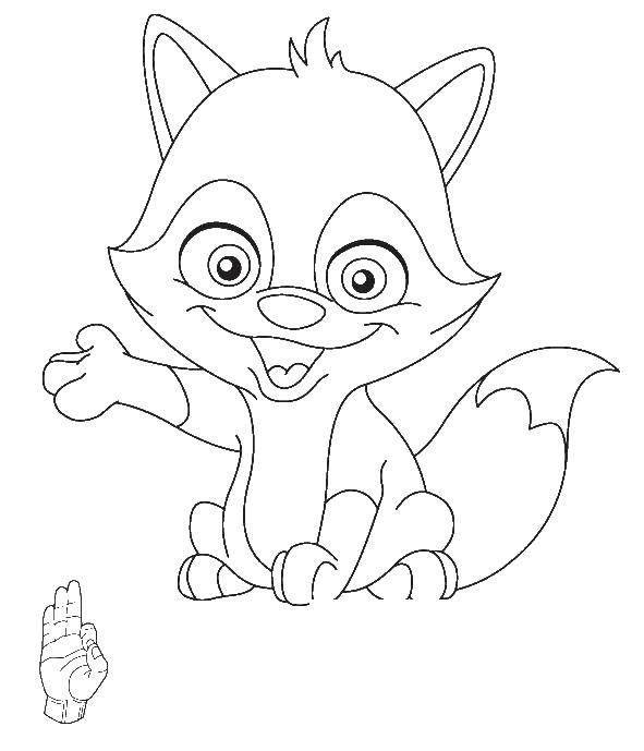 Coloring Little Fox. Category Fox. Tags:  Fox, foxes.