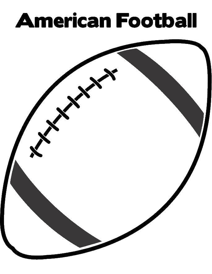 Название: Раскраска Мяч для американского футбола. Категория: Футбол. Теги: футболист, спорт.