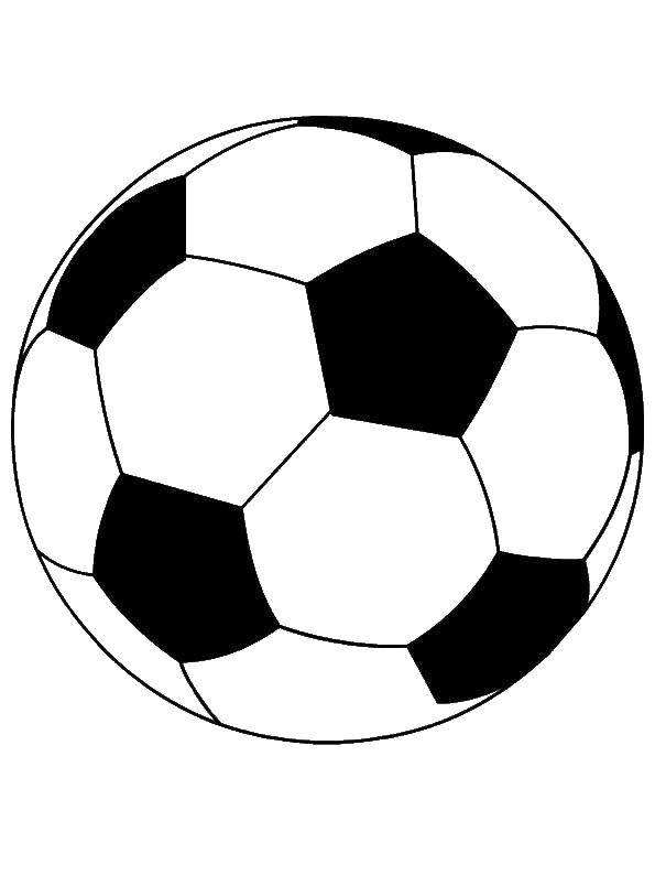 Название: Раскраска Мяч для игры в футбол. Категория: Футбол. Теги: футбол.