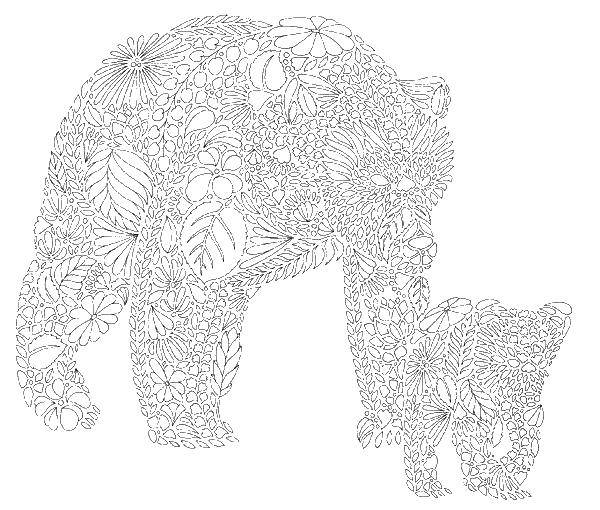 Coloring Coloring antistress. Category coloring antistress. Tags:  patterns, shapes, antistress, bears.