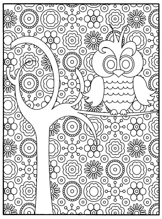 Coloring Coloring antistress. Category coloring antistress. Tags:  patterns, shapes, antistress, owl.
