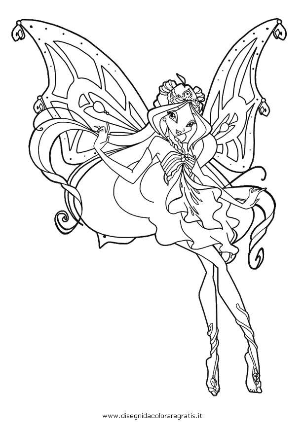Coloring Chic flora. Category Winx club. Tags:  Character cartoon, Winx.