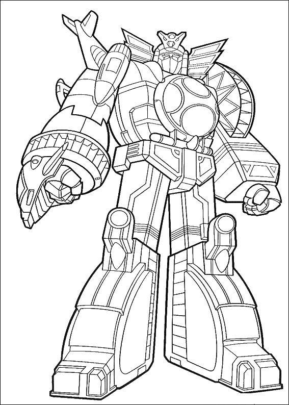 Coloring Zord transformer. Category Power Rangers. Tags:  the Rangers , Zord.
