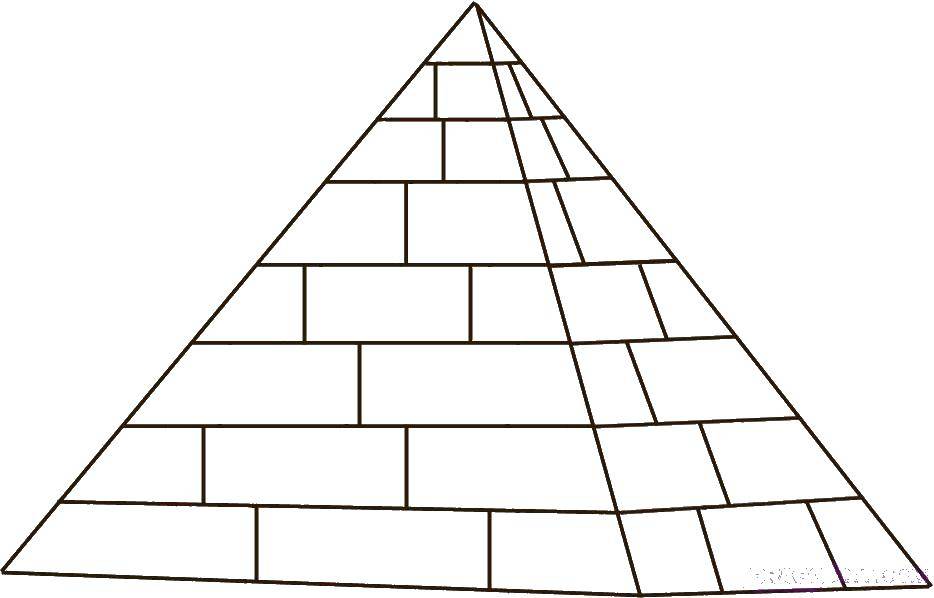 Название: Раскраска Египетская пирамида. Категория: Египет. Теги: Египет, пирамиды.