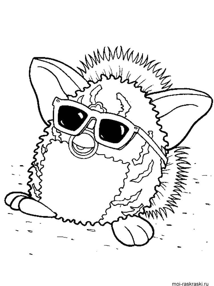 Coloring Furby with glasses. Category Monsters. Tags:  monsters, Furby, cartoons.