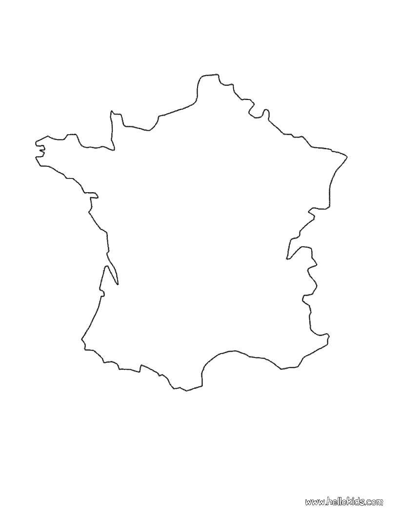Название: Раскраска Карта франции.. Категория: раскраски. Теги: карты, Франция.
