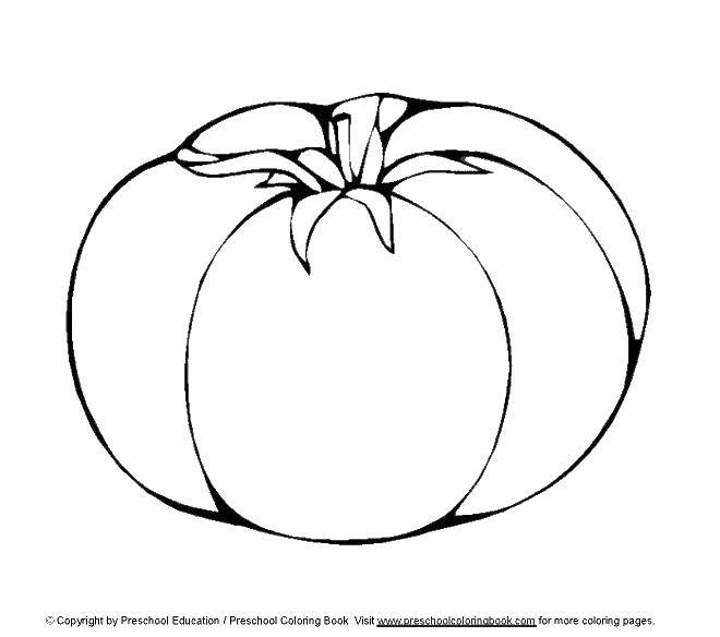Coloring A large tomato. Category vegetables. Tags:  vegetables, tomatoes, tomatoes.