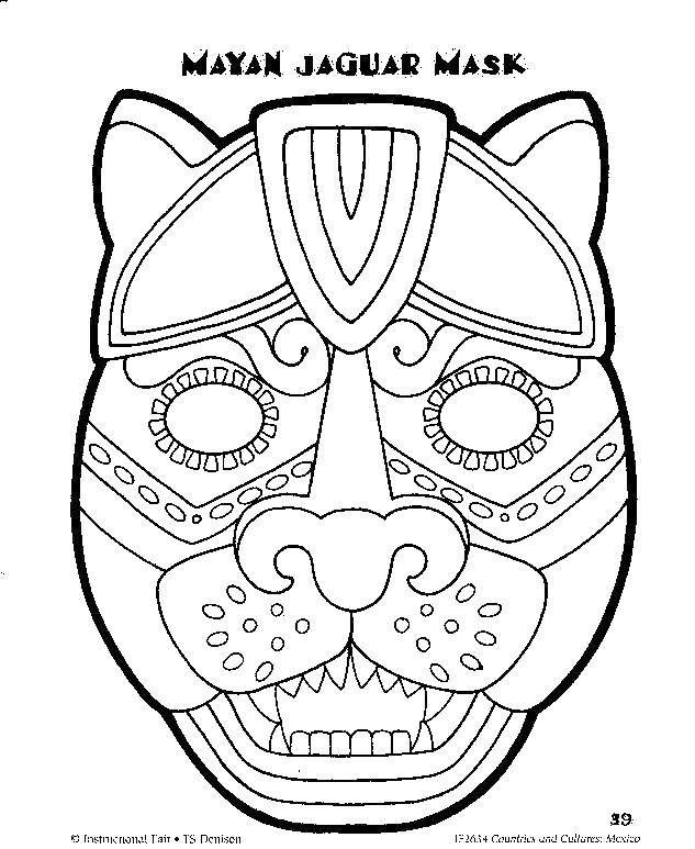 Coloring Mask of the Jaguar. Category Masks . Tags:  Masquerade, mask.
