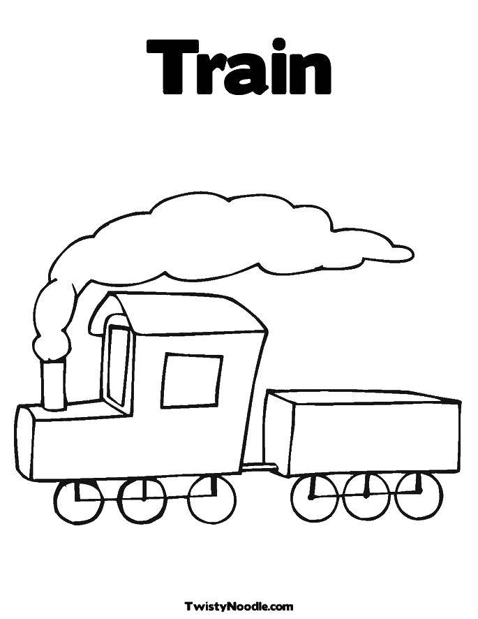 Название: Раскраска Поезд.. Категория: поезд. Теги: поезд, вагоны.