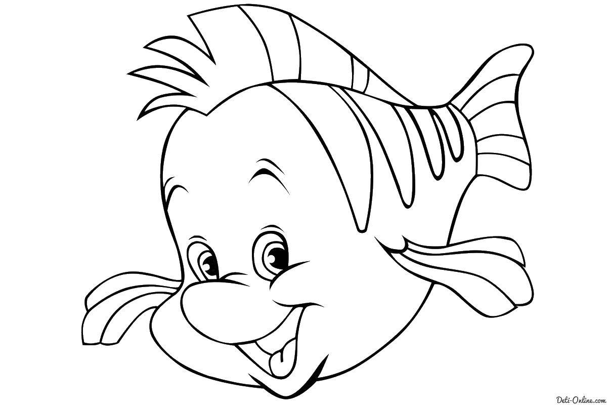 Название: Раскраска Рыбка. Категория: Диснеевские мультфильмы. Теги: Диснеевские мультфильмы, рыбы, рыбка.