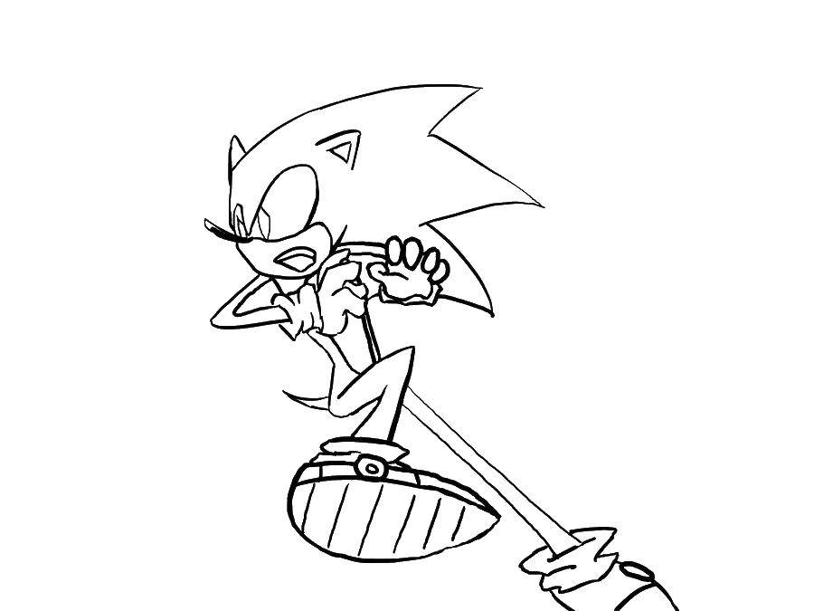Coloring Sonic x. Category cartoons. Tags:  sonic x cartoon, cartoons, hedgehog.