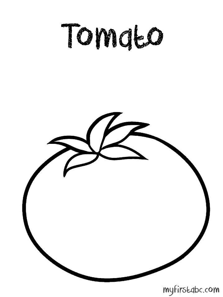 Название: Раскраска Томат. Категория: овощи. Теги: томаты, помидоры.