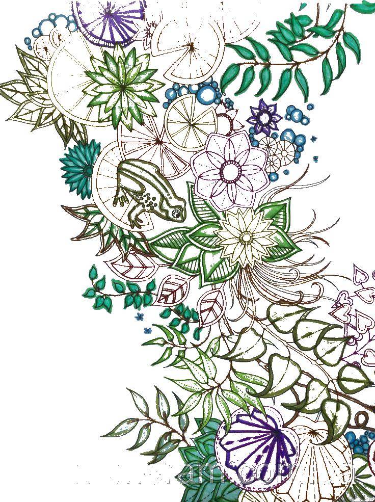 Coloring Flowers. Category coloring antistress. Tags:  Flowers.
