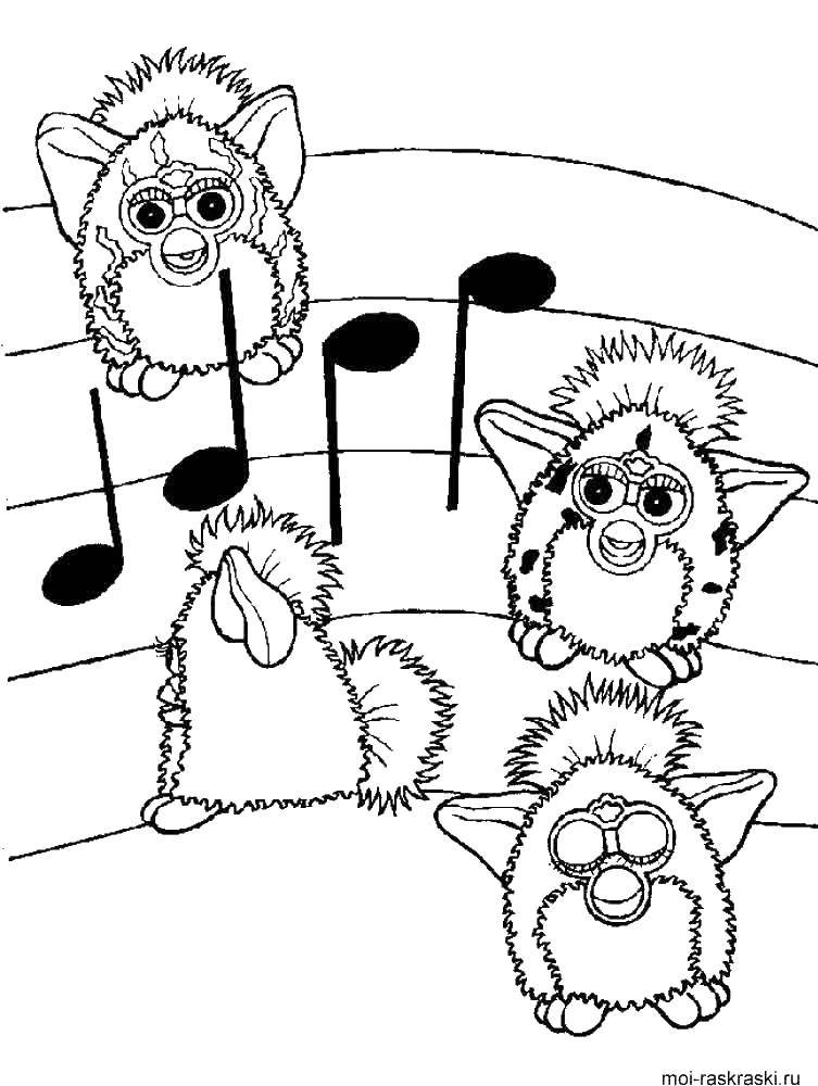 Coloring Funny Furby. Category Monsters. Tags:  monsters, Furby.
