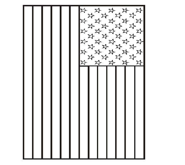 Coloring American flag. Category Flags. Tags:  flags, flag, America.