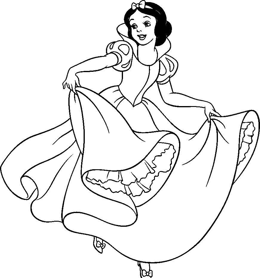 Coloring Snow white. Category snow white. Tags:  cartoons, Princess, snow white.