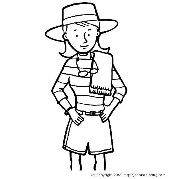 Coloring The girl in the hat. Category Girl. Tags:  girl, hat.