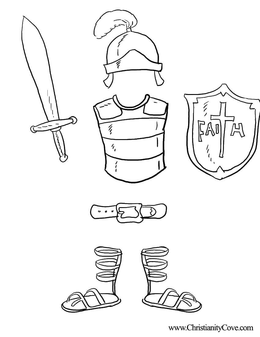 Coloring The armor of the ancient Romans. Category People. Tags:  people, Romans.