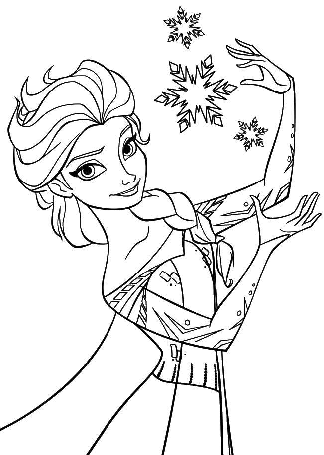 Coloring Elsa sister Anna. Category Disney cartoons. Tags:  Elsa, cartoon.
