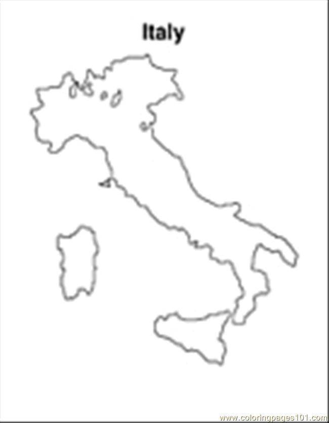 Coloring Italy. Category maps. Tags:  Italy, map, sea.