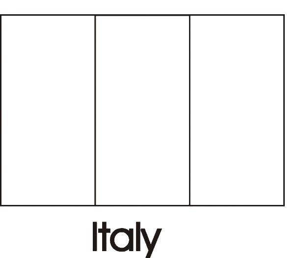 Название: Раскраска Италия. Категория: Флаги. Теги: флаги, Италия.