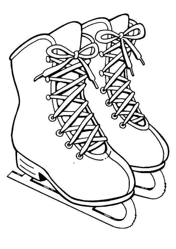 Coloring Skates. Category shoes. Tags:  skates, ice rink.