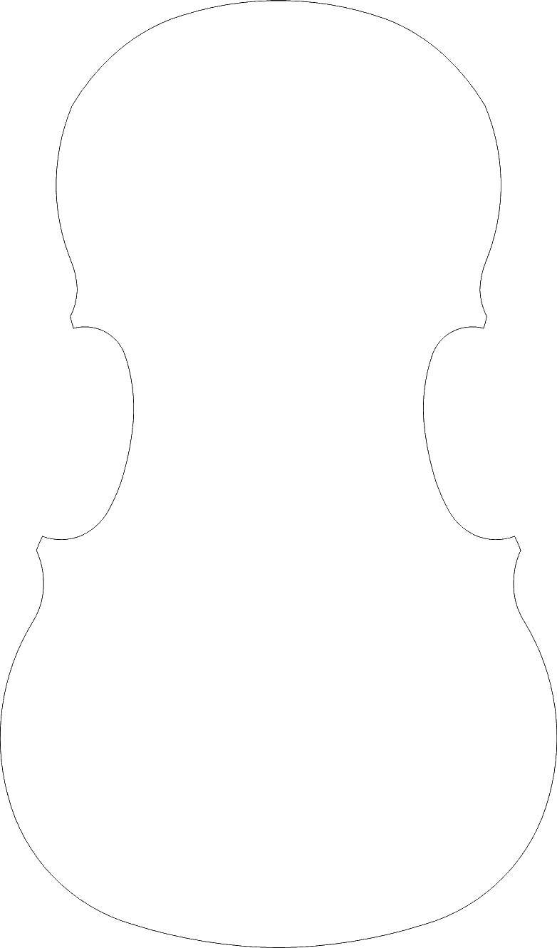 violin coloring page template