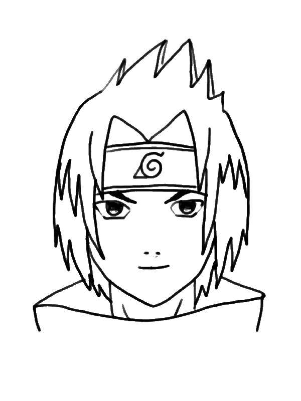 Coloring The face of Sasuke. Category Naruto . Tags:  naruto , Sasuke, anime.