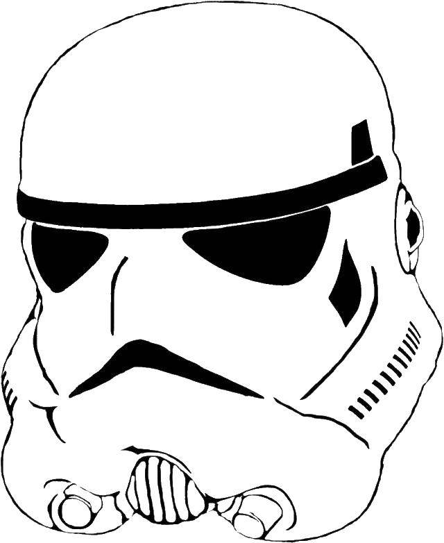 Coloring The mask of Darth Vader. Category Masks . Tags:  star wars , mask, Darth Vader.
