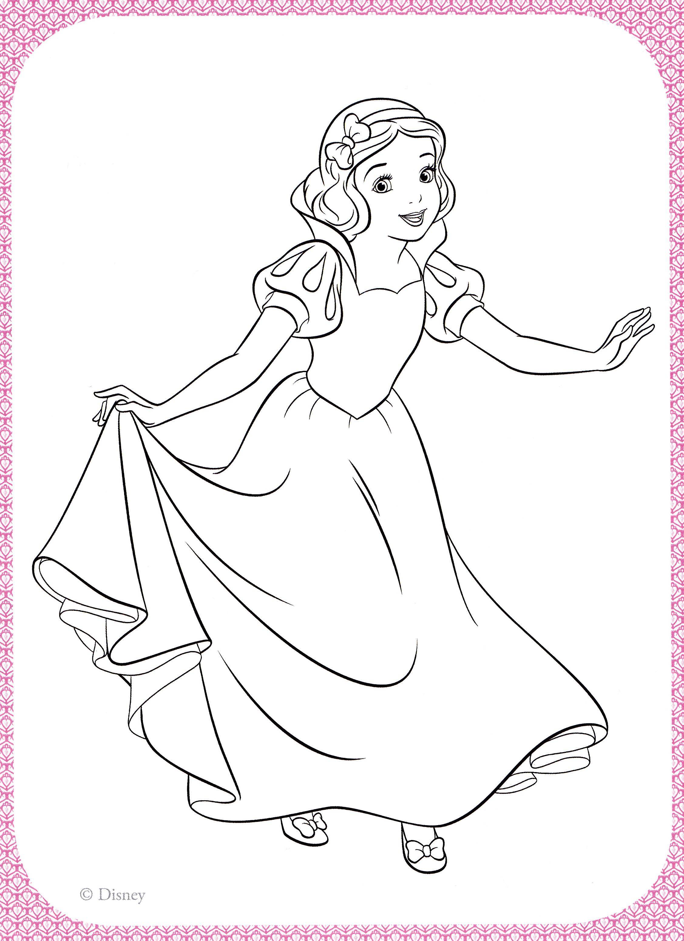 Coloring Darling snow. Category snow white. Tags:  princesses, cartoons, fairy tales, Snow white.