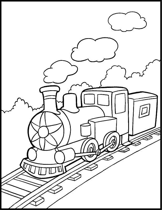 Название: Раскраска Поезд. Категория: поезд. Теги: Поезд.