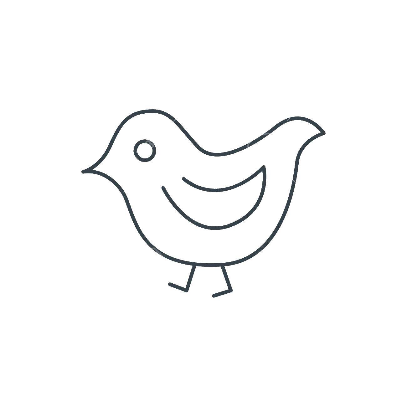 Coloring Simple bird. Category Coloring pages for kids. Tags:  for kids, a bird.