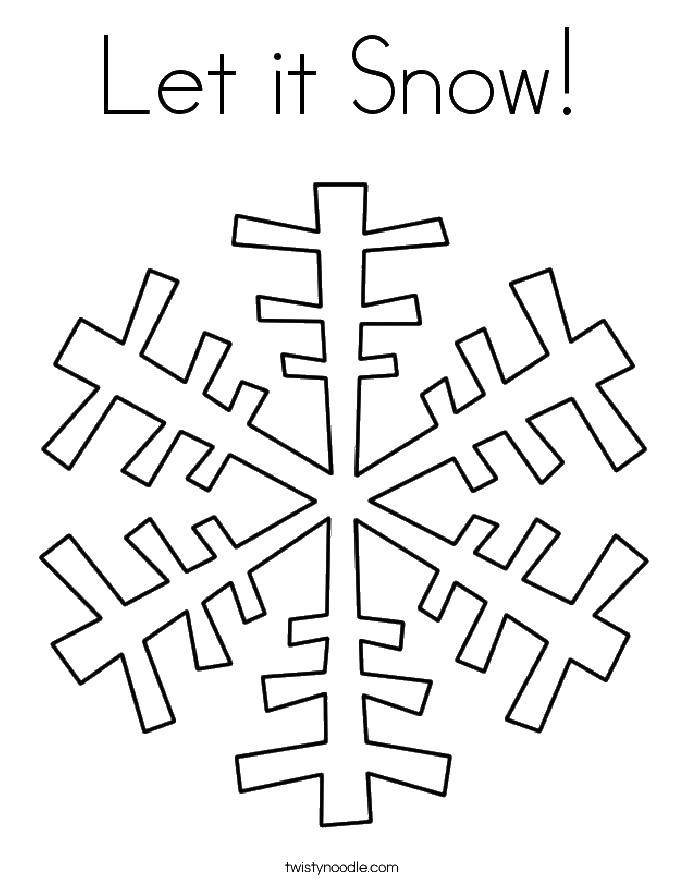 Coloring Let it snow. Category coloring. Tags:  snow, snowfall.