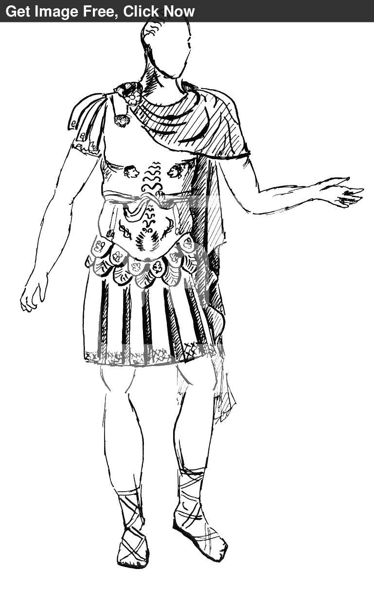 Coloring Roman. Category People. Tags:  people, the Romans, the warrior.