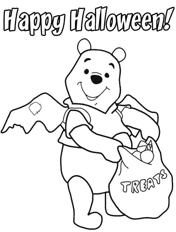 Coloring Happy Halloween from Winnie the Pooh. Category Halloween. Tags:  Halloween , Winnie the Pooh.