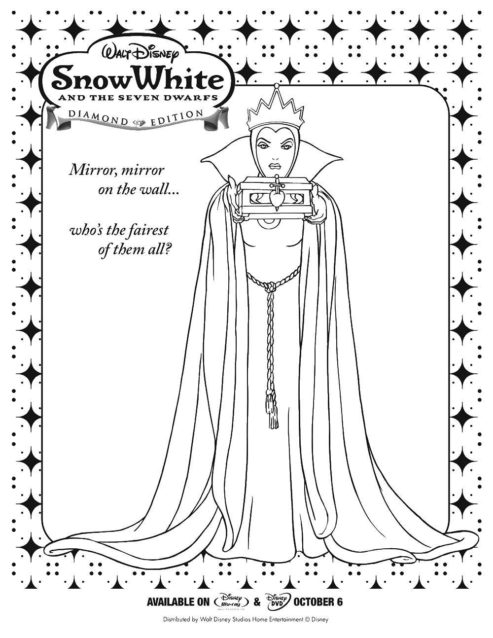 Coloring The snow Queen.. Category The Queen. Tags:  fairy tales , the snow Queen, cartoons.