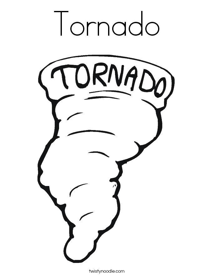 Coloring Tornado.. Category coloring. Tags:  nature, disaster, tornado.