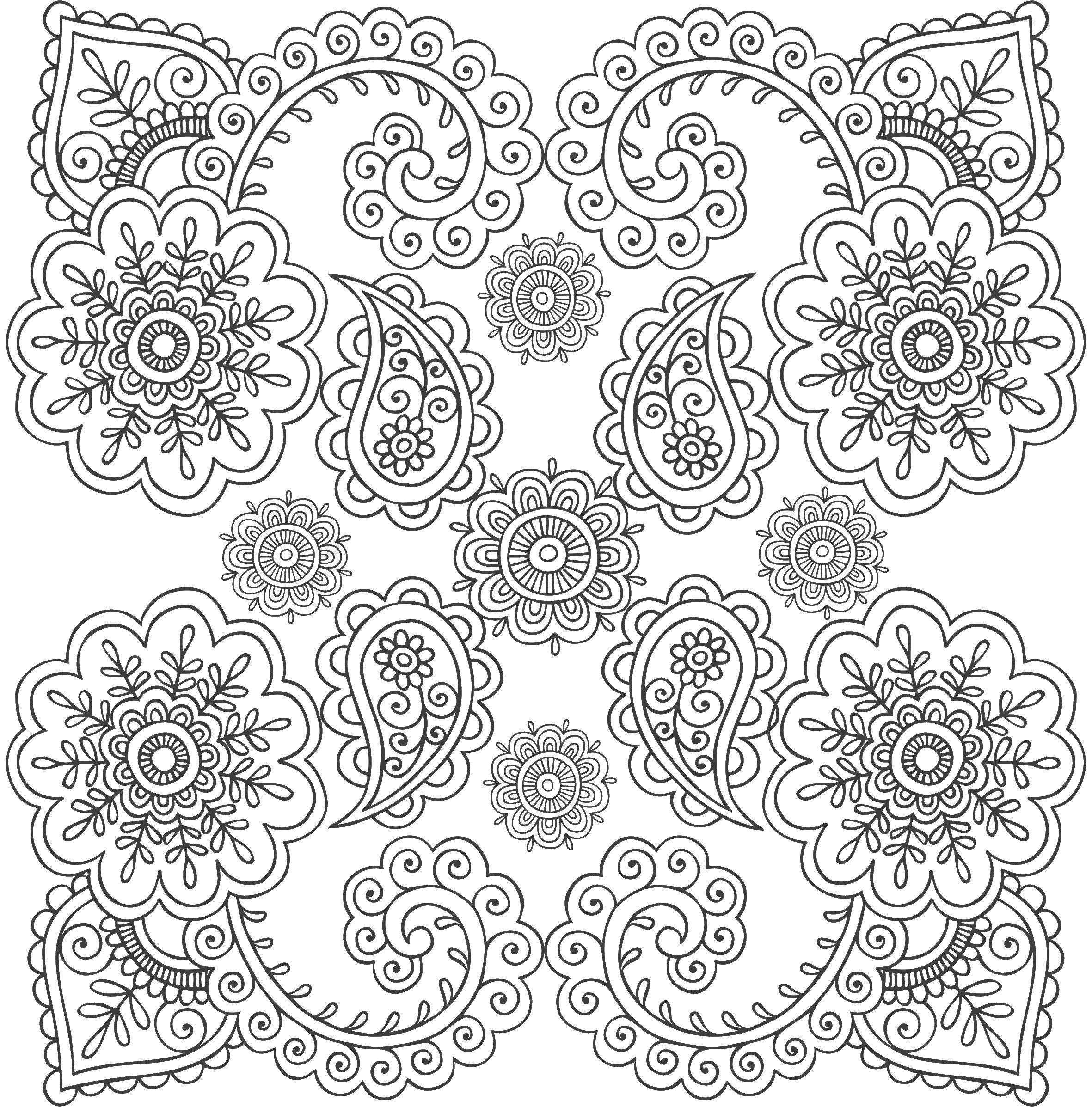 Coloring Pattern flowers. Category coloring antistress. Tags:  flowers.