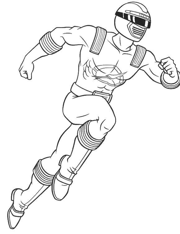 Coloring Running Ranger. Category For boys . Tags:  Cartoon character.
