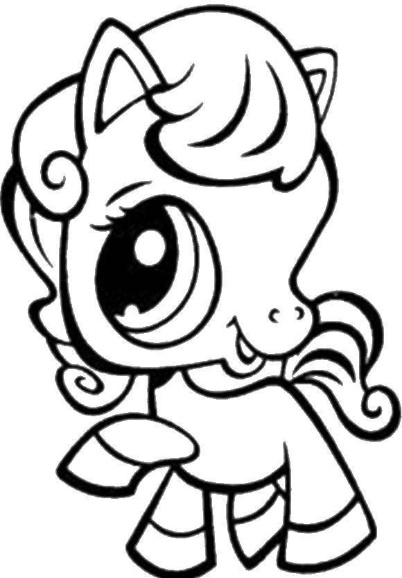 Coloring The wide-eyed pony.. Category Ponies. Tags:  pony tale, girls.