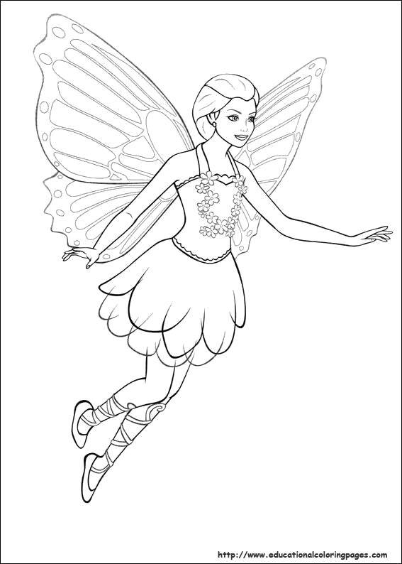 Coloring Fairy Barbie. Category Barbie . Tags:  Fairy, forest, fairy tale.